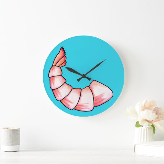 Shrimp-Schwanz Große Wanduhr (Zuhause)