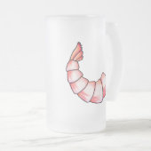 Shrimp-Schwanz Mattglas Bierglas (VorderseiteRechts)