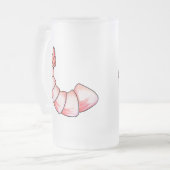 Shrimp-Schwanz Mattglas Bierglas (Vorderseite Links)