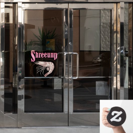 Shrimp Shreeump Fensteraufkleber (Büro Tür)