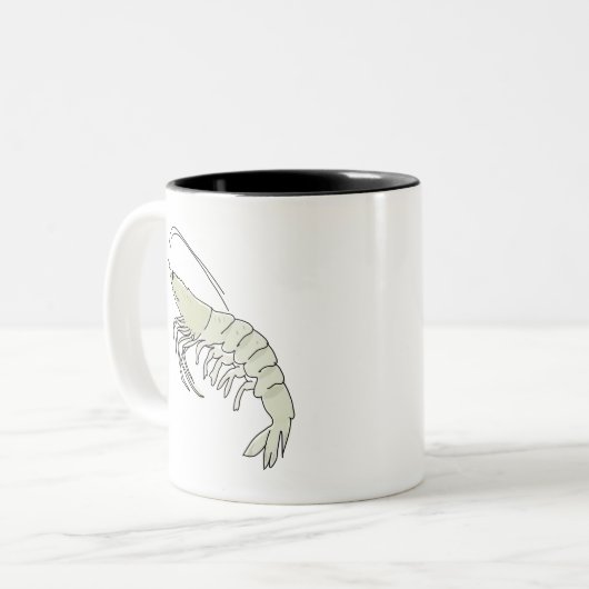 Shrimp Shrimp Zweifarbige Tasse (Vorderseite Links)