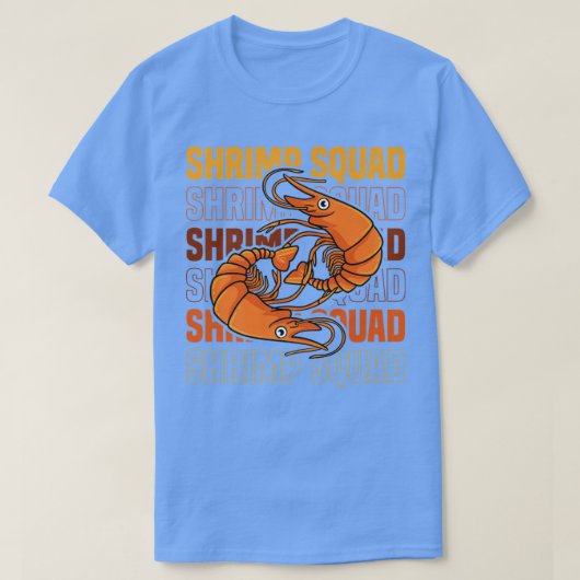 Shrimp Squad Ironic Seafood Koch Garwns T-Shirt (Design vorne)
