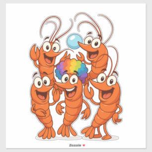 Shrimp Squad Strand Vibes Aufkleber