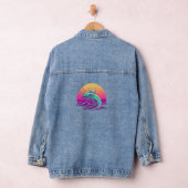 Shrimp Synthwave 80er Retrowave Ästhetik Jeansjacke (Hangar)