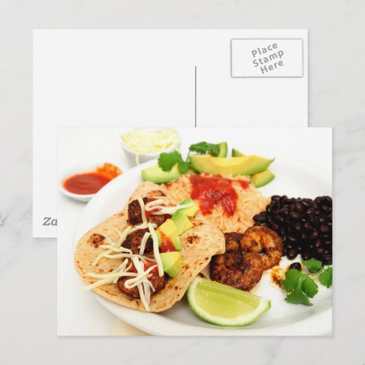 Shrimp Taco Postkarte (Vorne/Hinten)