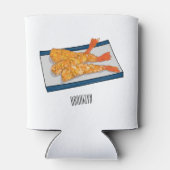 Shrimp tempura Cartoon Illustration Dosenkühler (Rückseite)