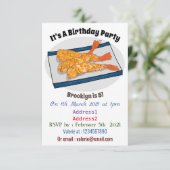 Shrimp tempura Cartoon Illustration Einladung (Stehend Vorderseite)