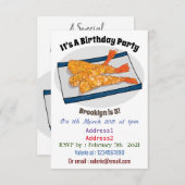 Shrimp tempura Cartoon Illustration Einladung (Vorne/Hinten)