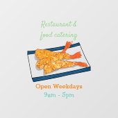Shrimp tempura Cartoon Illustration Fensteraufkleber (Blatt)