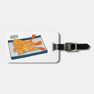 Shrimp tempura Cartoon Illustration Gepäckanhänger