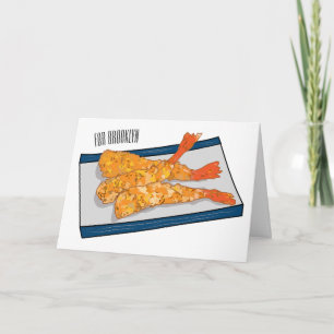 Shrimp tempura Cartoon Illustration Karte