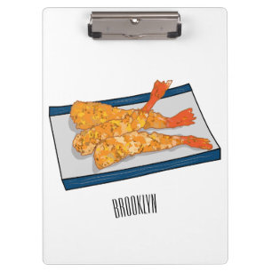 Shrimp tempura Cartoon Illustration Klemmbrett