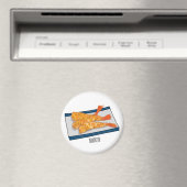 Shrimp tempura Cartoon Illustration Magnet (In Situ (Geschirrspüler))