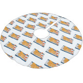 Shrimp tempura Cartoon Illustration Polyester Weihnachtsbaumdecke (Schrägansicht)