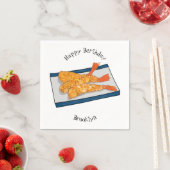 Shrimp tempura Cartoon Illustration Serviette (Beispiel)