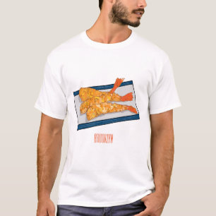 Shrimp tempura Cartoon Illustration T-Shirt