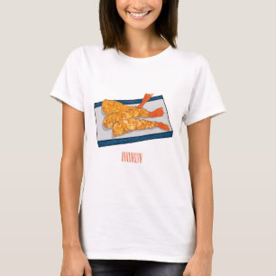 Shrimp tempura Cartoon Illustration T-Shirt