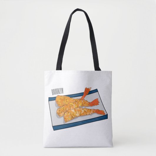 Shrimp tempura Cartoon Illustration Tasche (Vorderseite)