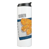 Shrimp tempura Cartoon Illustration Thermosbecher (Nach links gedreht)