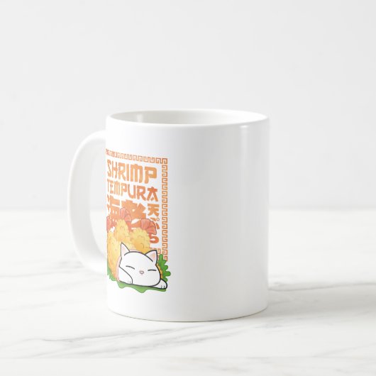 Shrimp Tempura Cat Kaffeetasse (Vorderseite Links)