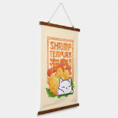 Shrimp Tempura Cat Wandteppich Mit Holzrahmen (Gewinkelt)