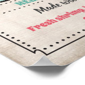 Shrimp und Grits Party Sign Poster (Ecke)