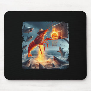 Shrimp versenkt Shark - Lustiges Angeln Meme Sketl Mousepad
