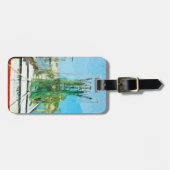 Shrimpenboot Dockierte Abstrakten Impressionismus Gepäckanhänger (Vorderseite horizontal)