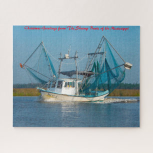 Shrimpenboot Mississippi. Weihnachtsgrüße Jigs Puzzle