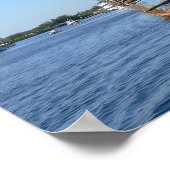 Shrimpenboote warten am Dock Poster (Ecke)