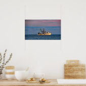 Shrimping At Sundown Poster (Küche)