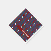 SHRIMPLY Blue Red Pattern, Aqiqah Baby Boy Dusche Serviette (Ecke)