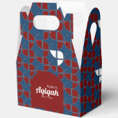 SHRIMPLY Blue Red Pattern, Aqiqah Baby Dusche Geschenkschachtel (Offen)