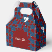 SHRIMPLY Blue Red Pattern, Aqiqah Baby Dusche Geschenkschachtel (Rückseite)