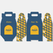 SHRIMPLY Blue Yellow Pattern, Aqiqah Baby Dusche Geschenkschachtel (Ungeklappt)