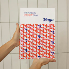 SHRIMPLY Kawaii Retro Orange White Kinderzimmer Cu Poster