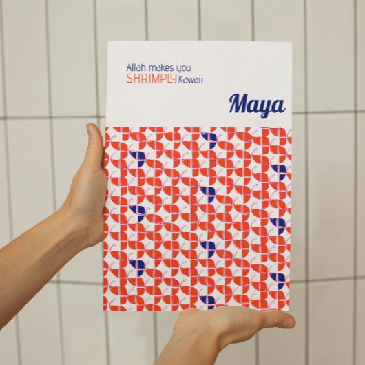 SHRIMPLY Kawaii Retro Orange White Kinderzimmer Cu Poster