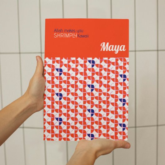 SHRIMPLY Kawaii Retro Weißes Orange Kinderzimmer k Poster