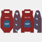 SHRIMPLY Red Blue Pattern, Aqiqah Baby Dusche Geschenkschachtel (Ungeklappt)