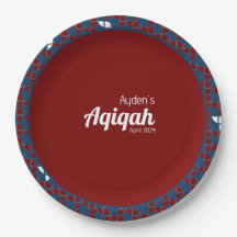 SHRIMPLY Red Blue Pattern, Aqiqah Baby Dusche