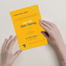 SHRIMPLY Yellow Blue Pattern, Aqiqah Baby Dusche