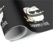 Shrimps Coole Funny Shrimp Sushi Pun Dark BG Geschenkpapier (Rolleneckpunkt)