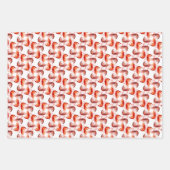 Shrimps lange Antennenmuster Wrapping Paper Sheets Geschenkpapier Set (Vorderseite 2)