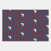 SHRIMPY Funtastic Kinderzimmer Retro Red Blue Geschenkpapier Set (Vorderseite)