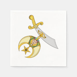 Shriner-Abzeichen des Ordens Serviette