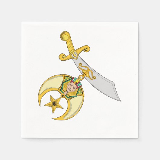 Shriner-Abzeichen des Ordens Serviette (Vorderseite)