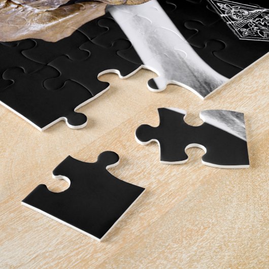 Shriner Freimaurerschädel und Knochen mit Fez Puzzle (Seite)