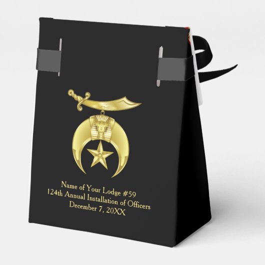 Shriner Jewel Collar Tux Template Party Vielen Dan Geschenkschachtel (Rückseite)