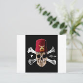 Shriner Masonic Skull and Bones with Fez Postkarte (Stehend Vorderseite)