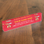 SHRINER NAMENSPLAKETTE (Seite)